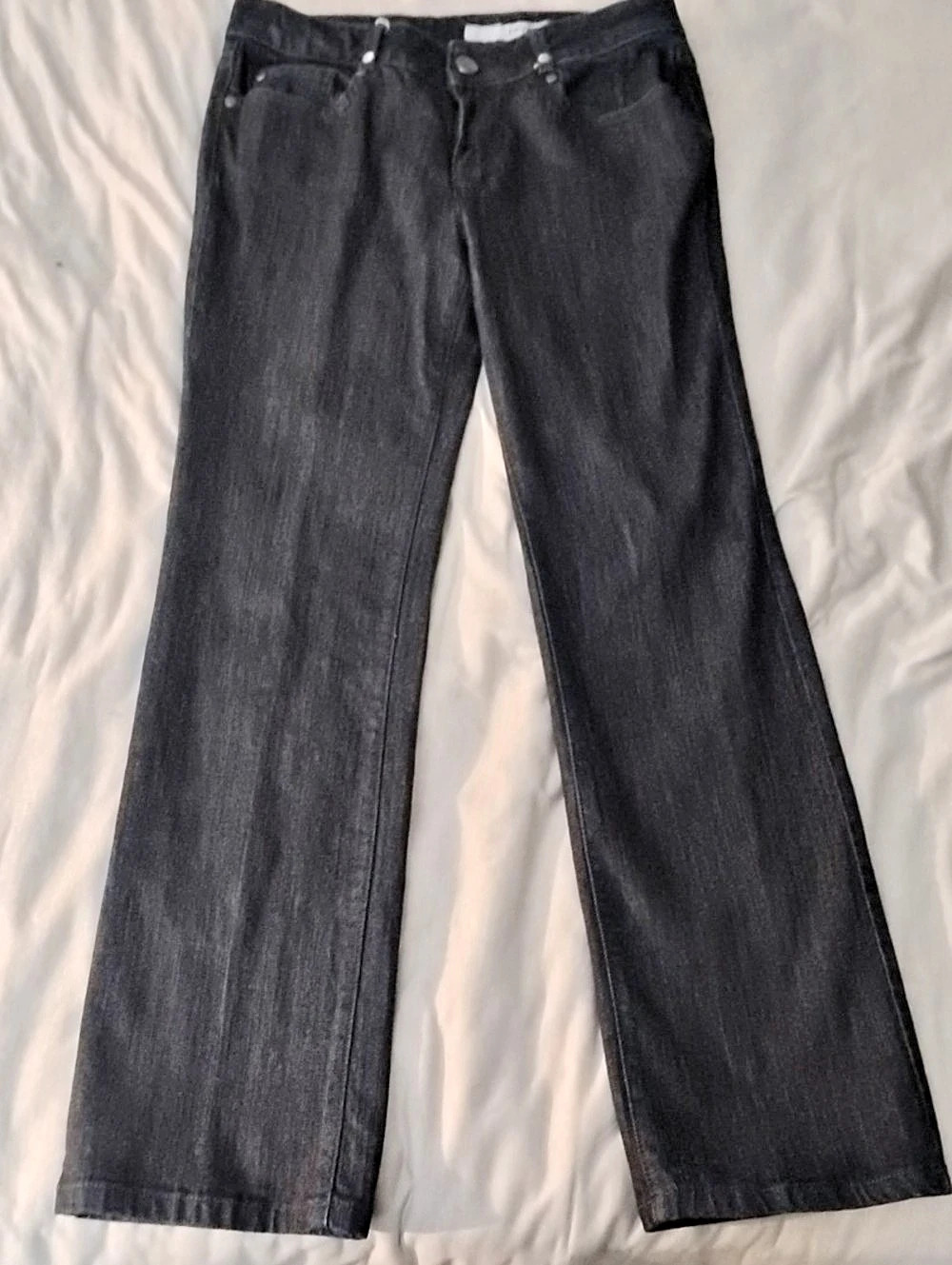 DKNY Jeans Wide Leg Jeans in Black Size 6